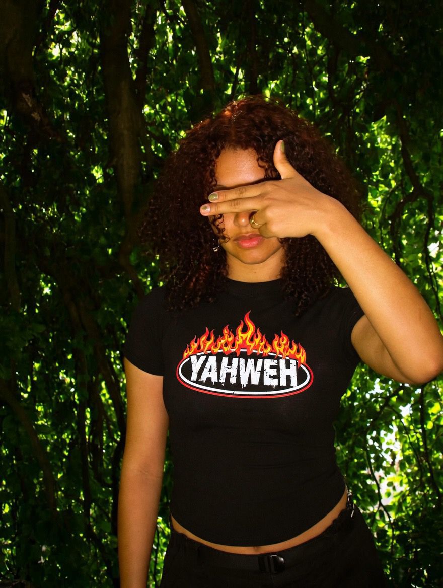 YAHWEH Fire Logo Tee — Womens